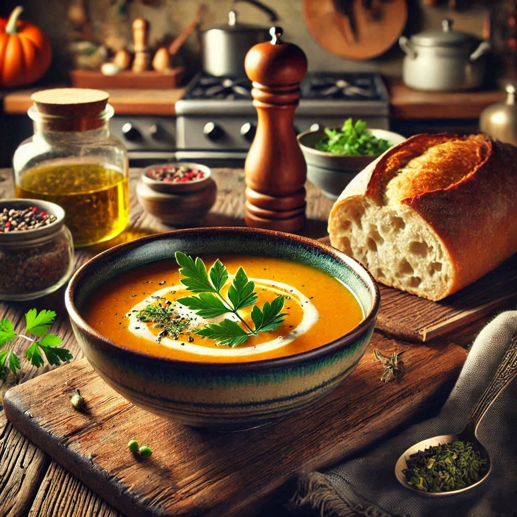 Soup and bread